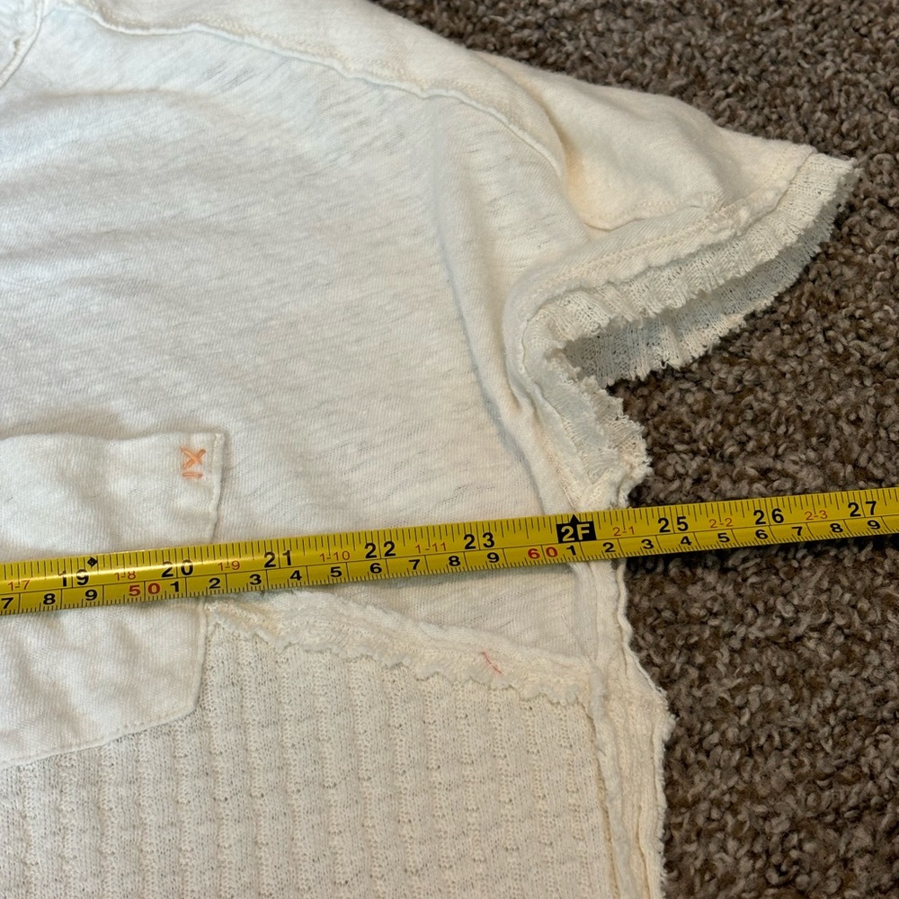 We the Free Size Small Oversized Cropped Ombré Short Sleeve Shirt Tshirt Casual - Picture 4 of 10